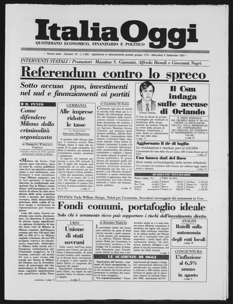 Italia oggi : quotidiano di economia finanza e politica